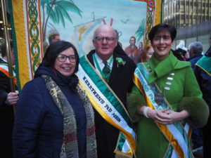 Chief executive with Frank OKeefe President Kerry Association at the start of New York St. Patricks Parade